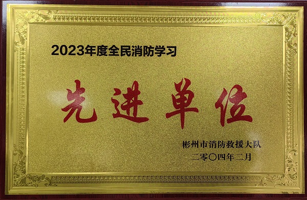 春節(jié)前、彬州公司榮獲2023年度全民消防學(xué)習(xí)“先進單位”.jpg