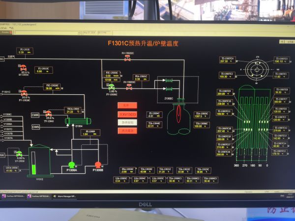 圖2 5月7日，3號氣化爐升溫實時畫面。.jpg